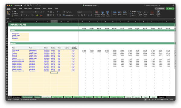 Medical Clinic Financial Model Template | Excel Spreadsheet - Image 2